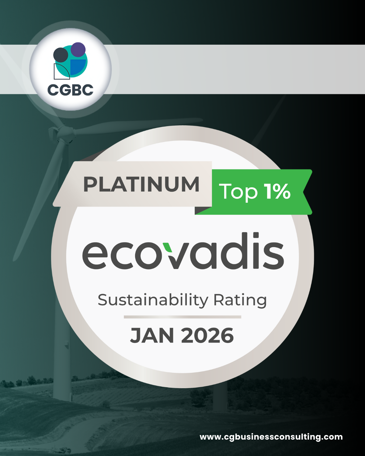LinkedIn Ecovadis platinum announcement