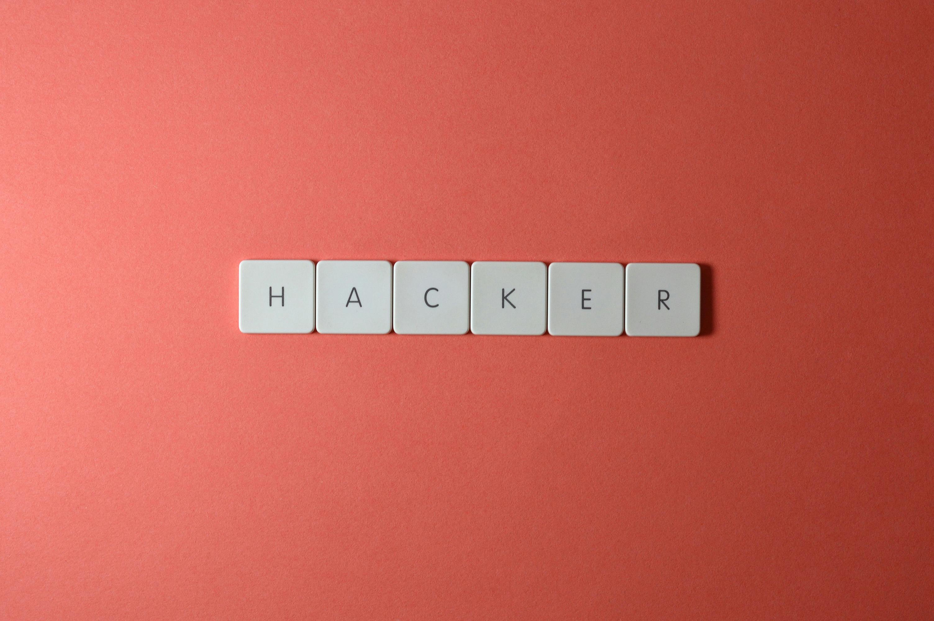 tiles with hacked lettering